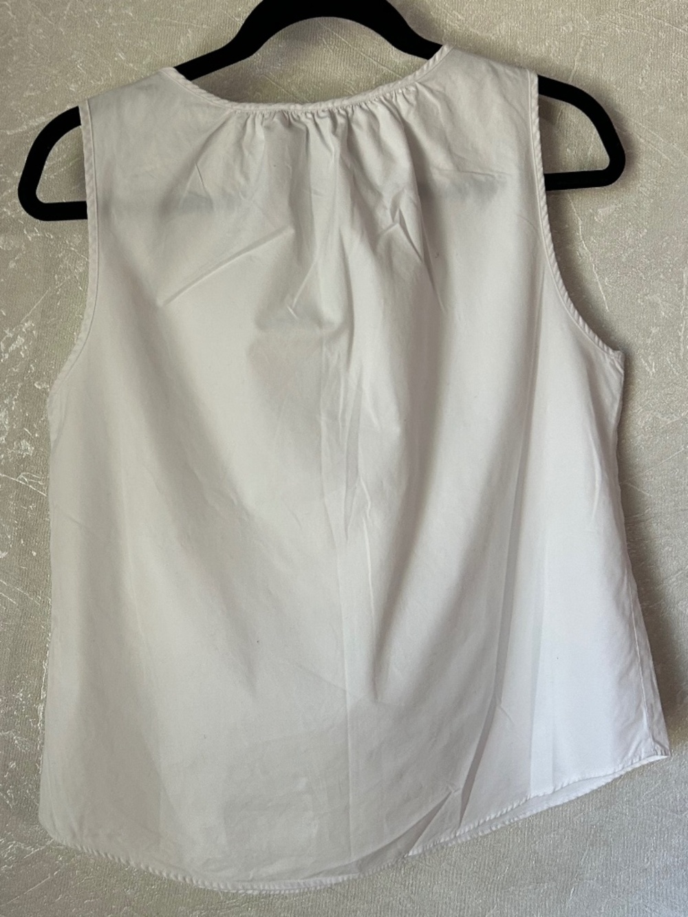 Club Monaco White Sleeveless Tie-Front Cotton Blouse - Size L - Picture 4 of 4